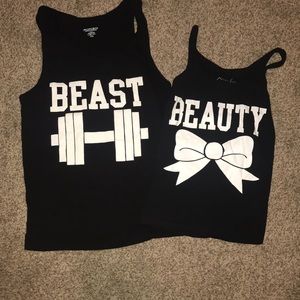 Couples matching tank tops